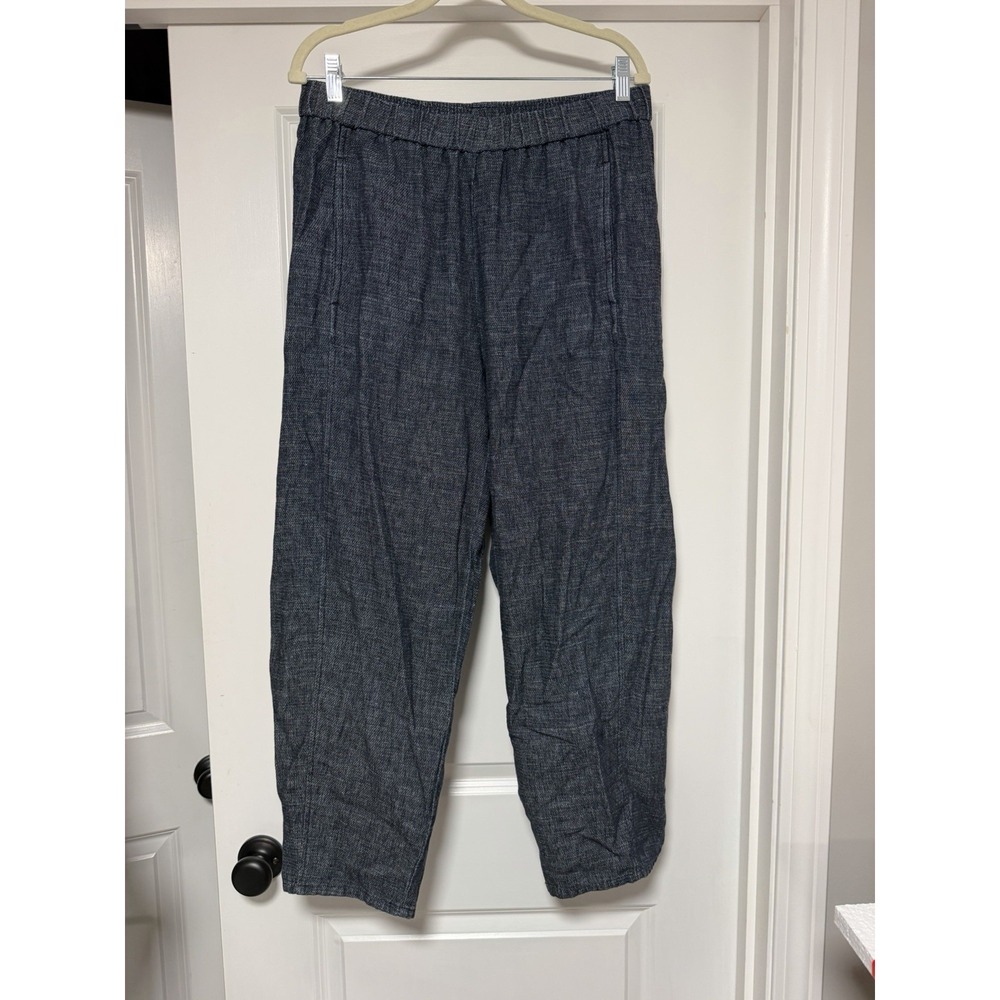 Eileen Fisher Tweedy Hemp Cotton Lantern Pant, Womens Size Medium